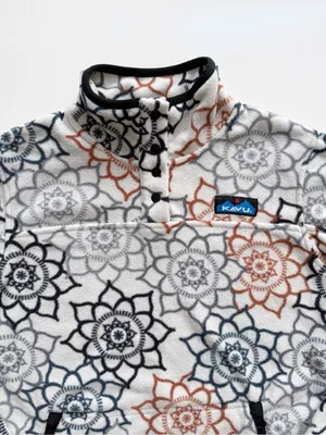 Kavu Cavanaugh Pullover Fleece “Lunar Dreams” Geometric Floral Print XXS thumbnail 2