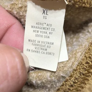 Aerie Sweatshirt Womens XL Mountain Season Mock Neck Oversized Olive Toned Gold thumbnail 6