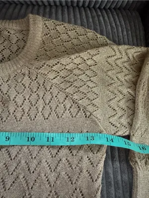 Vintage S Juniors Rampage Cardigan Metallic Gold Y2K Romantic Dianty Fairy Knit thumbnail 4
