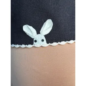 Vintage Michael Simon Easter Bunny Applique Knit Sweater Vest Medium Whimsical‎ thumbnail 5