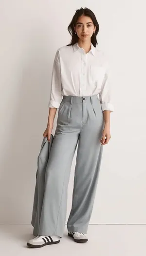 Madewell Blue Trouser Pants thumbnail 1