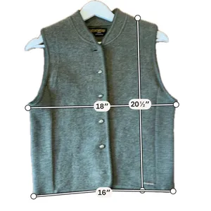 Kurt Geiger vintage 100% wool olive green vest 42/12 thumbnail 6