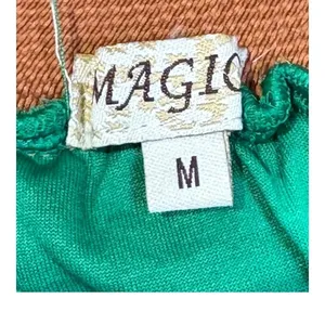 Magic Pleated Maxi Skirt Womens Medium Green Mosaic‎ Print Corset Waist Boho thumbnail 7