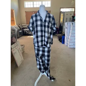 Women's Victoria's Secret Plaid Pajamas M Top S Pants thumbnail 2