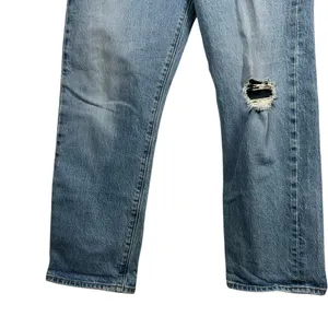 Levi’s Premium Wedgie Straight Jeans‎ Size 30 Distressed High Rise Medium Wash thumbnail 8