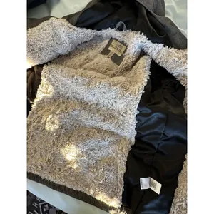 Cabela's Women's Sz:S Sherpa Lined Grey Hooded Parka Jacket Full Zip Horn Toggle thumbnail 12