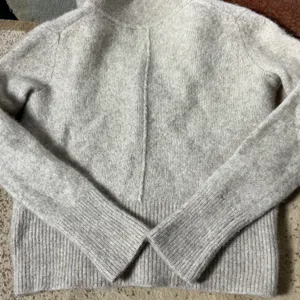 Banana Republic Johnny Collar Yak Wool Sweater Womens Small Oatmeal Marled Polo thumbnail 9