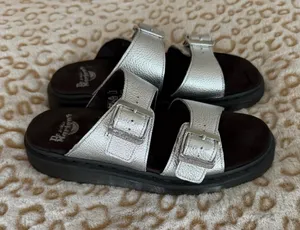 Dr Martens Josef Metallic Leather Slide Sandals Women's Size: 10 thumbnail 7