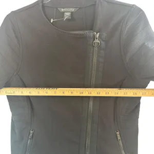 Athleta Moto Style Zip Front Jacket‎ Quilted Black Athletic Casual Wear M Grunge thumbnail 11
