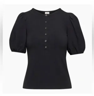 Aritzia Wilfred Billow Top Puff Shoulder Henley Blouse Size XS New with Tag thumbnail 2