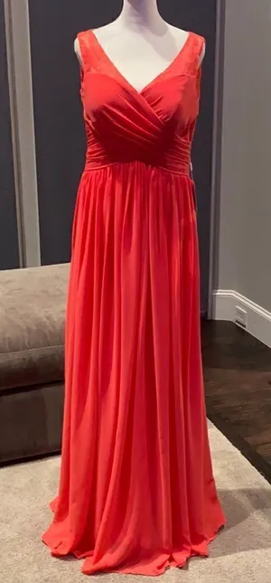 Woman’s A-Line V-Neck Chiffon Prom or Formal Dress Size 10 NWT thumbnail 1