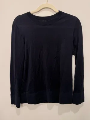 COS Navy Blue Crewneck‎ Sweater Pullover Long Sleeve Size Small thumbnail 1