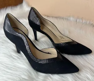Marc Fisher 'Darnea' Black Pointed Toe Heels Size 5.5 thumbnail 1