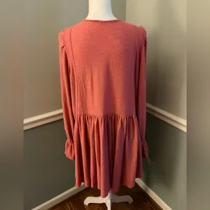 Free People “Don’t Call Me Baby” Thermal Tunic Dress – Rosie – Size Large thumbnail 5