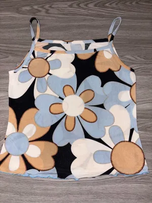 Vintage Floral Print Tank Top thumbnail 2