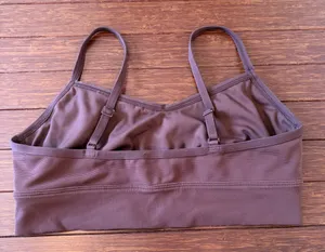 OFFLINE by Aerie Sports Bra Womens Small Ribbed Brown Comfort thumbnail 2