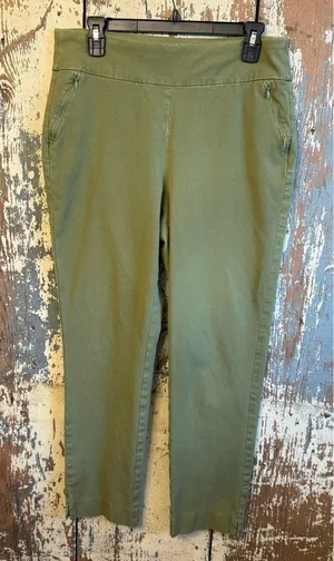 Soft Surroundings Olive Green Pull-on ankle pants, womens size medium thumbnail 1