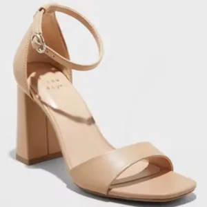A new day Shelly Heels with Memory Foam Insole tan strappy shoe New thumbnail 1