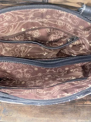 Montana West Black and Gray Floral Embroidered Tote with Turquoise Accents thumbnail 3