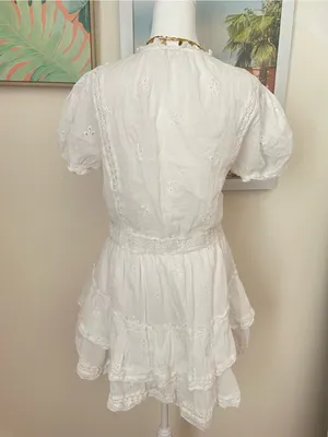 Aritzia Sunday Best Brier White Eyelet Lace Dress in Medium thumbnail 11