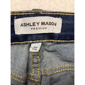 Ashley Mason‎ Flare Jeans Womens 1/25 Blue Rhinestone Embellished Y2K thumbnail 2