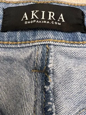 Akira Women's Wide Leg Jeans Size 31 Blue Denim High Rise Casual thumbnail 11