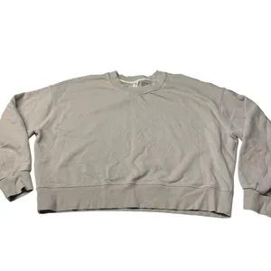 Lululemon Women’s 12 Crewneck Sweatshirt Natural Beige‎ Oversized Cotton Crop thumbnail 2