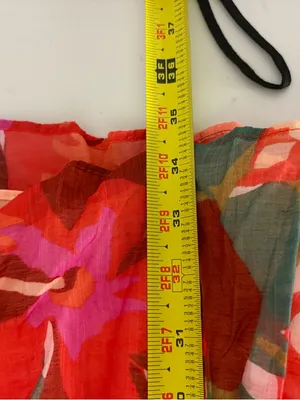 1. State pink, orange and green leaf halter‎ mini dress Size Medium NWT thumbnail 6