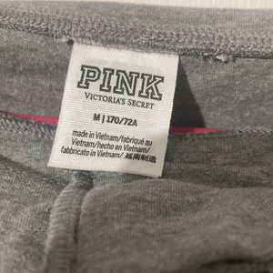 Pink Victoria’s Secret Jogger Sweatpants Women’s Size Medium Gray/Black White thumbnail 2
