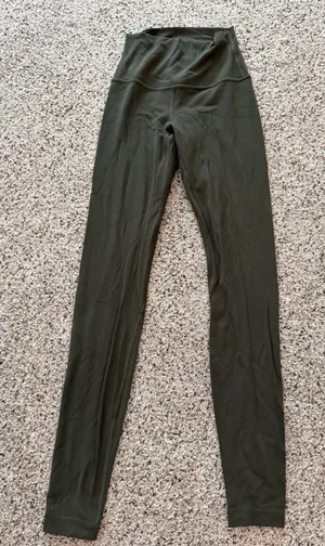 Olive Green Lululemon Leggings 28" thumbnail 1