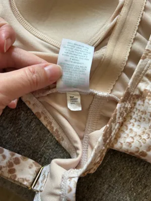 Kona Sol Beige and Light Brown Snakeskin Patterned Swim One Piece | Large 12-14 thumbnail 8
