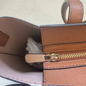 Michael Kors Camel Tan Saffiano Leather Haley Large Tote Bag Purse thumbnail 6