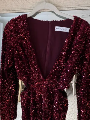  Red Sequin Mini Dress thumbnail 6