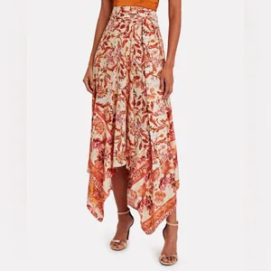$498 NEW AMUR Nova Paisley Silk Wrap Maxi Skirt Size 4 thumbnail 2