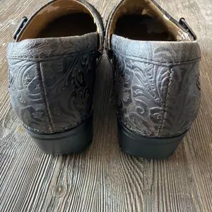 Nurse Mates Pillow Top Clogs Women’s Sz 9 Chelsea Metallic Paisley Shoes comfort thumbnail 4