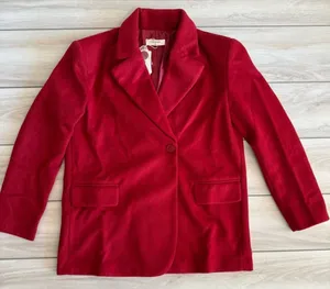 Commense Women's Oversized Blazer Coat Red Medium NWT IN PACKAGE thumbnail 1