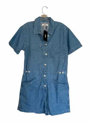NWT MAVI Noreen Denim Romper Short Romper | Mid Vintage Light Denim thumbnail 5