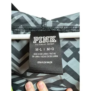 Victoria's Secret PINK Gray Black Aztec Print Anorak Pullover Windbreaker M/L thumbnail 4