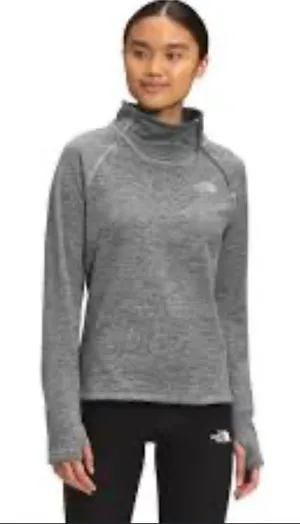 North Face Canyonlands Pullover Fleece Gray Cowl Neck with Zipper - XL thumbnail 1