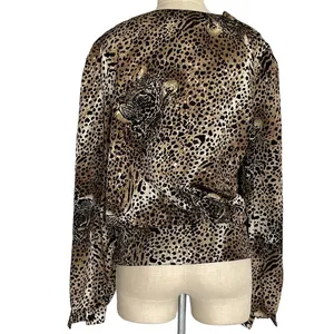 Vintage Leopard Print Blouse Animal Pattern Top Chic Street Style M/L thumbnail 10