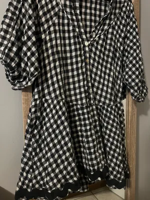 Petal & Pup Black and White Gingham Mini Dress thumbnail 7