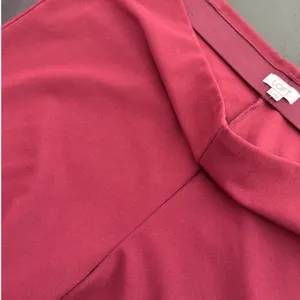 Loft Wide Leg Pull On Crop Stretch Pants Womens XL Burgundy Casual Office thumbnail 4