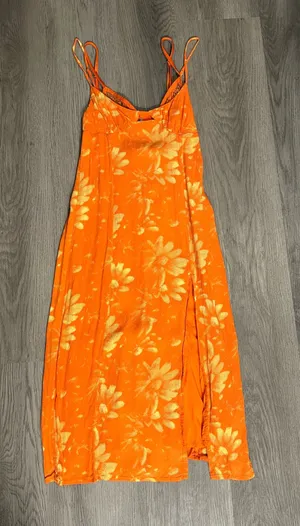 Urban Outfitters Orange Layered Dress Size Small thumbnail 1