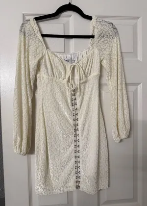 Princess Polly White leopard mini dress thumbnail 4