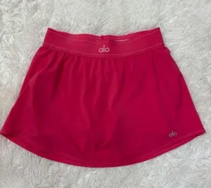Alo Yoga Match Point Tennis Skirt Fluorescent Pink Coral thumbnail 5