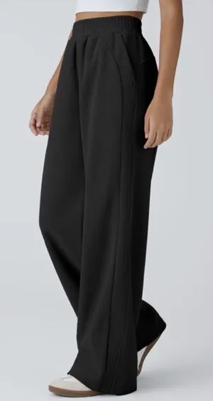 Halara Pants High Waisted Drawstring Pocket Wide Leg Baggy Mop Corduroy S Tall thumbnail 1