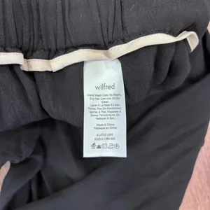 Aritzia Wilfred Sz Large The Faun Ankle Pant High-Waisted Wide-Leg Black Pants thumbnail 6