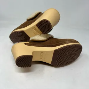 Crocs Sarah Luxe Suede Sherpa Lined Clogs Womens 6 Brown 203413 NWOB thumbnail 6