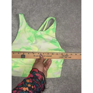 Lululemon Energy Bra High Neck Long Line Shibori Green Tie Dye Medium Support 4 thumbnail 8
