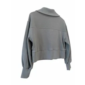 Varley Ramona Half Zip 2.0 Sweatshirt Blue Gray Ribbed Pullover Size Small thumbnail 7